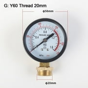 Y60 0-1.6Mpa 0-230PSI Pool Filter Water Pressure Gauge Meter for Air Compressor